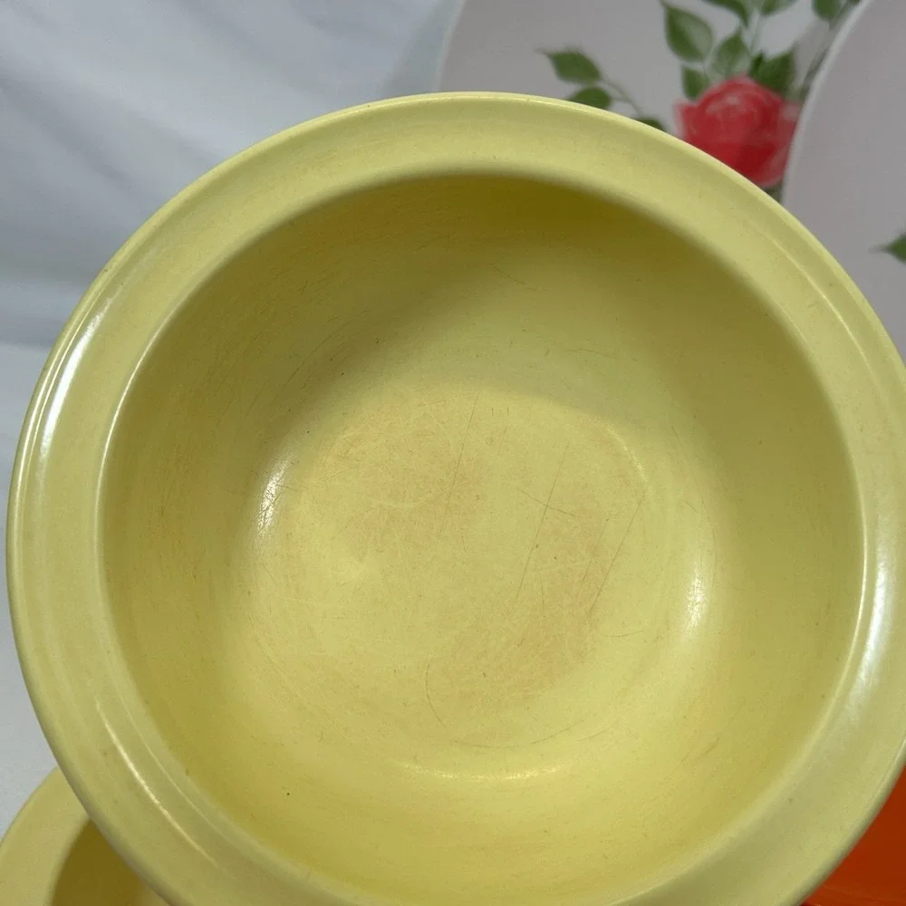 Vintage Dish Set Bowl Plate Melamine PROLON Ware Melmac MCM 1950s 1960s Floral